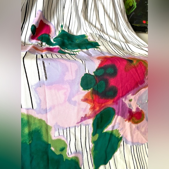 FUN Gorgeous Maxi Dress WEAR A PAINTING 🥰 Artsy elegant Flowy Floral 14 Rachel - Picture 3 of 9